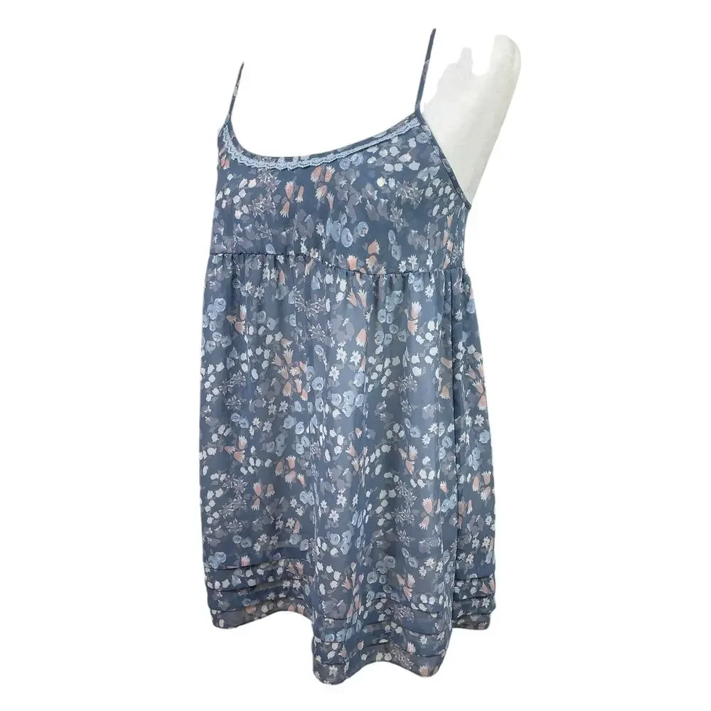 Victoria's Secret Angels XS Top Babydoll Floral Sheer Coquette Feminine Y2K - Picture 3 of 11